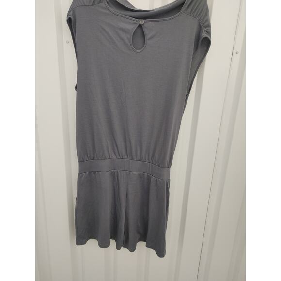Echo Romper Pockets Scoop Neck Gray Large - Picture 3 of 4